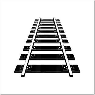 Railroad Tracks Shirt Toy Train Model Train Enthusiast Posters and Art